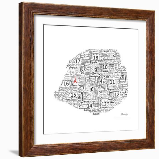 As the French Say…Map-Marion De Lauzun-Framed Premium Giclee Print