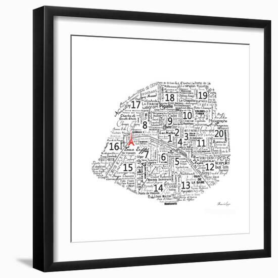 As the French Say…Map-Marion De Lauzun-Framed Premium Giclee Print