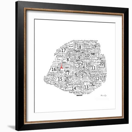 As the French Say…Map-Marion De Lauzun-Framed Premium Giclee Print