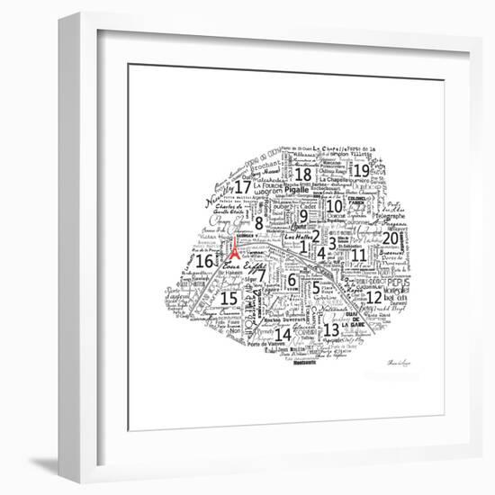 As the French Say…Map-Marion De Lauzun-Framed Premium Giclee Print