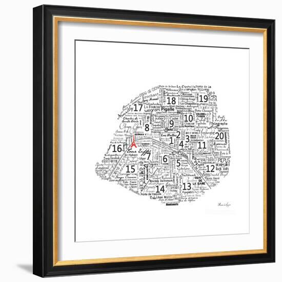 As the French Say…Map-Marion De Lauzun-Framed Premium Giclee Print