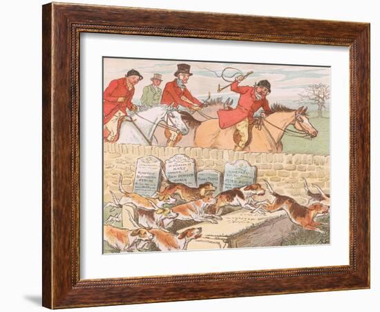 As the Hounds Come Full in View-Randolph Caldecott-Framed Giclee Print