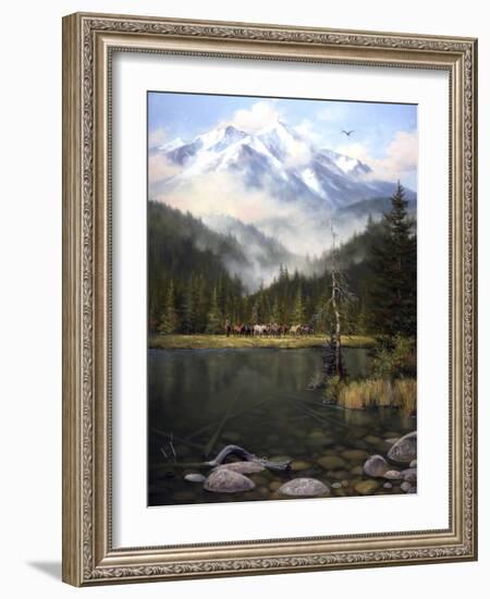 As the Mist Slowly Rises-Jack Sorenson-Framed Art Print