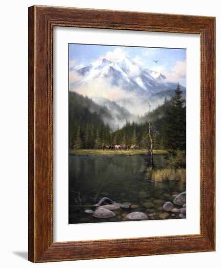 As the Mist Slowly Rises-Jack Sorenson-Framed Art Print