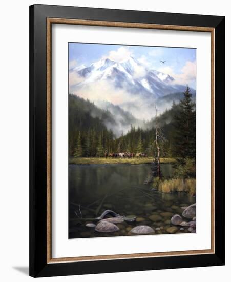 As the Mist Slowly Rises-Jack Sorenson-Framed Art Print