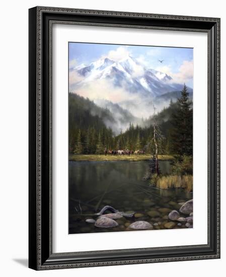 As the Mist Slowly Rises-Jack Sorenson-Framed Art Print