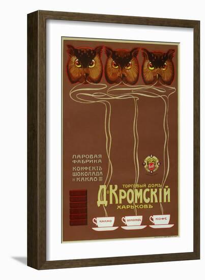 As Wise as Owls, Drink Kromsky Cocoa, Candies and Chocolate-null-Framed Premium Giclee Print