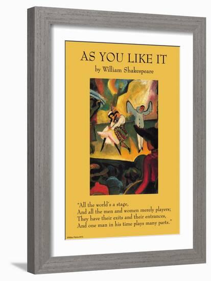 As You Like it - All the World's a Stage-null-Framed Art Print