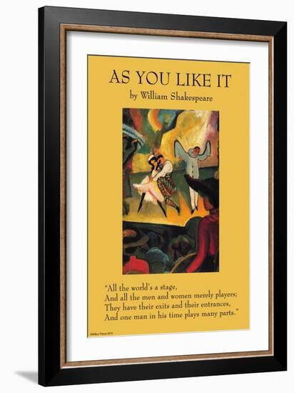 As You Like it - All the World's a Stage-null-Framed Art Print