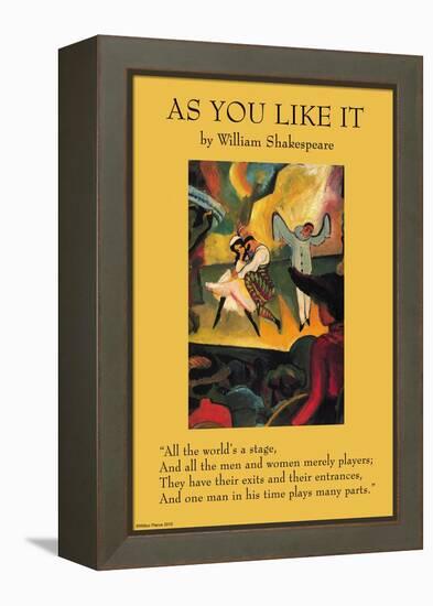 As You Like it - All the World's a Stage-null-Framed Stretched Canvas