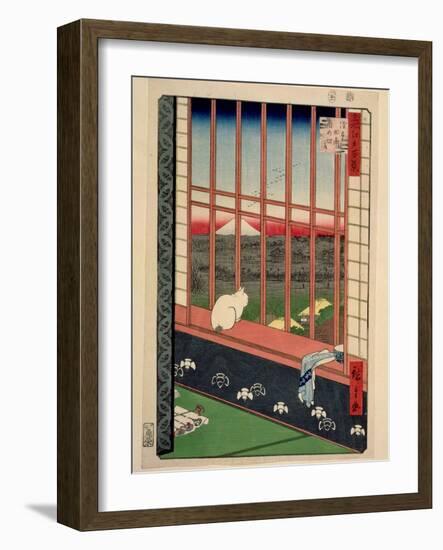 Asakusa Rice Fields During the Festival of the Cock, C.1857-Ando Hiroshige-Framed Giclee Print