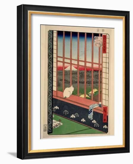 Asakusa Rice Fields During the Festival of the Cock, C.1857-Ando Hiroshige-Framed Giclee Print