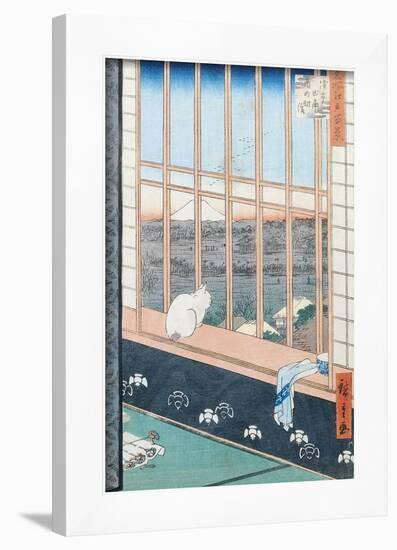 Asakusa Rice Fields During the Festival of the Cock from the Series "100 Views of Edo," Pub. 1857-Ando Hiroshige-Framed Giclee Print