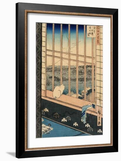 Asakusa Rice Fields During the Festival of the Cock-Ando Hiroshige-Framed Art Print