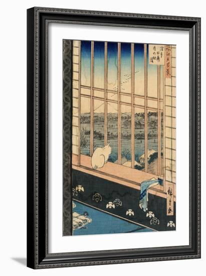 Asakusa Rice Fields During the Festival of the Cock-Ando Hiroshige-Framed Art Print