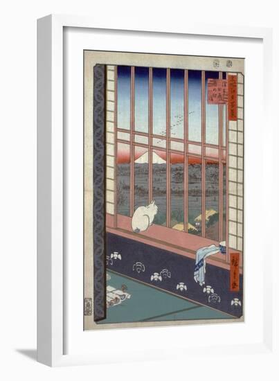 Asakusa Ricefields and Torinomachi Festival-Ando Hiroshige-Framed Giclee Print