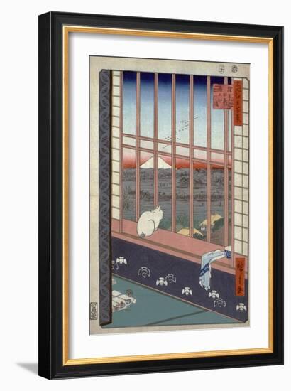 Asakusa Ricefields and Torinomachi Festival-Ando Hiroshige-Framed Giclee Print