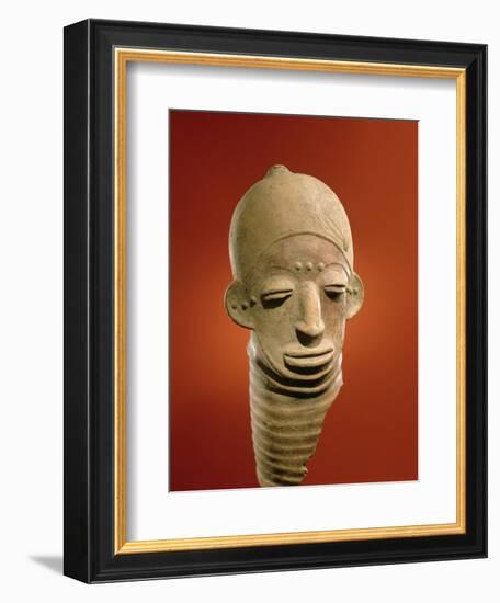 Asante Funerary Mask, from Ghana (Ceramic)-African-Framed Premium Giclee Print