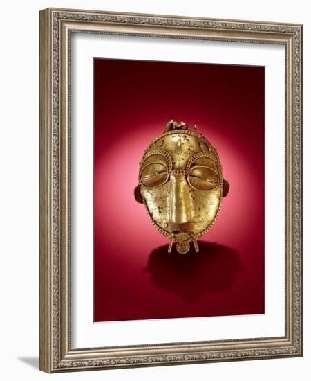 Asante Mask, from Ghana (Gold)-African-Framed Giclee Print