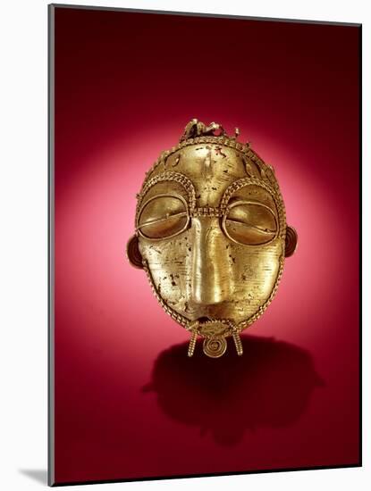 Asante Mask, from Ghana (Gold)-African-Mounted Giclee Print