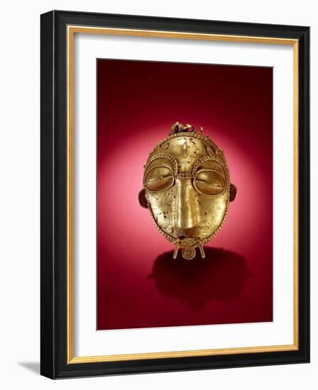 Asante Mask, from Ghana (Gold)-African-Framed Giclee Print