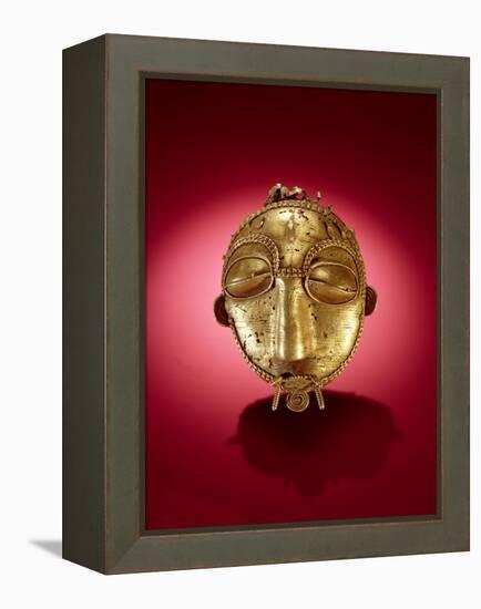 Asante Mask, from Ghana (Gold)-African-Framed Premier Image Canvas