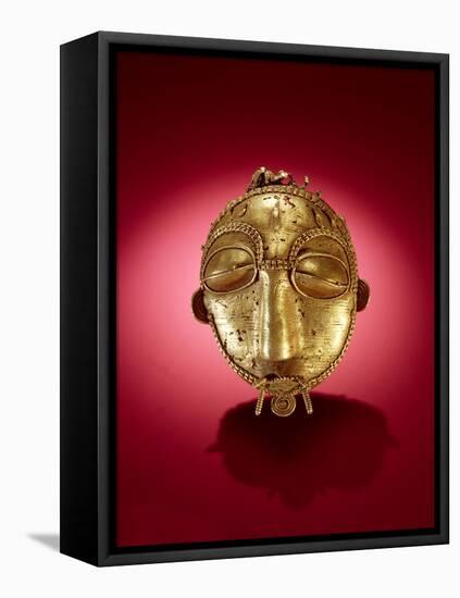 Asante Mask, from Ghana (Gold)-African-Framed Premier Image Canvas