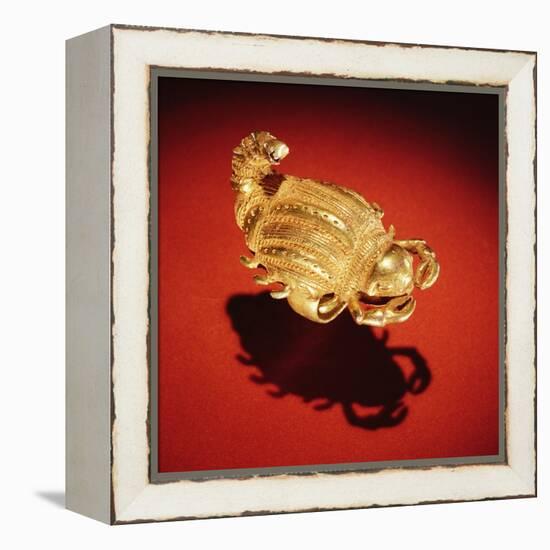 Asante Scorpion Ring, from Ghana (Gold)-African-Framed Premier Image Canvas