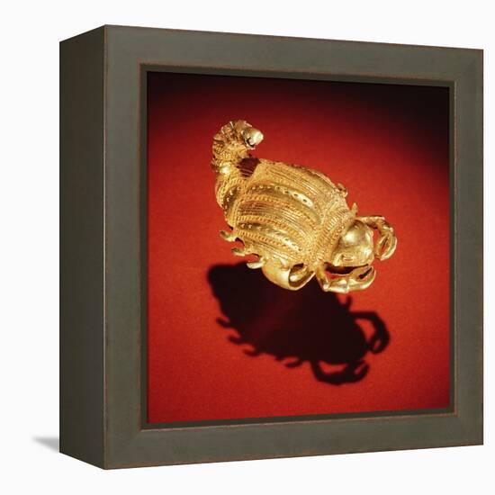 Asante Scorpion Ring, from Ghana (Gold)-African-Framed Premier Image Canvas