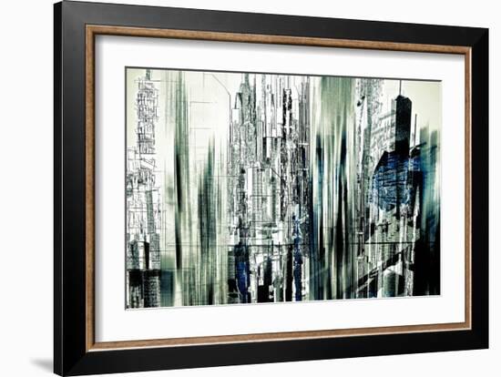 Asbstract City Perspective II-Jean-François Dupuis-Framed Art Print