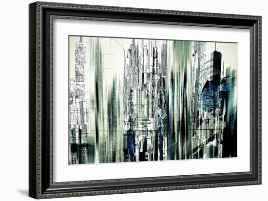 Asbstract City Perspective II-Jean-François Dupuis-Framed Art Print