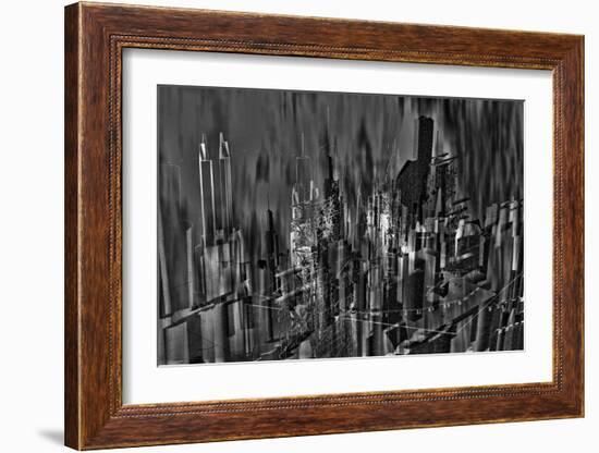 Asbstract City Perspective III-Jean-François Dupuis-Framed Art Print