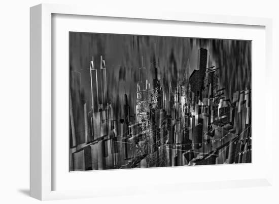 Asbstract City Perspective III-Jean-François Dupuis-Framed Art Print