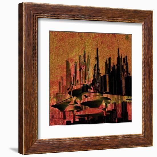 Asbstract City Perspective VI-Jean-François Dupuis-Framed Art Print