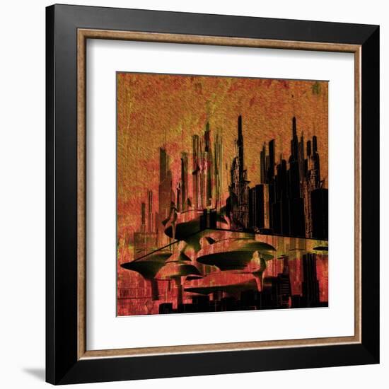 Asbstract City Perspective VI-Jean-François Dupuis-Framed Art Print