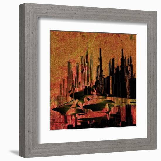 Asbstract City Perspective VI-Jean-François Dupuis-Framed Art Print