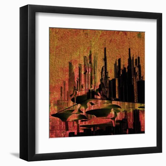 Asbstract City Perspective VI-Jean-François Dupuis-Framed Art Print