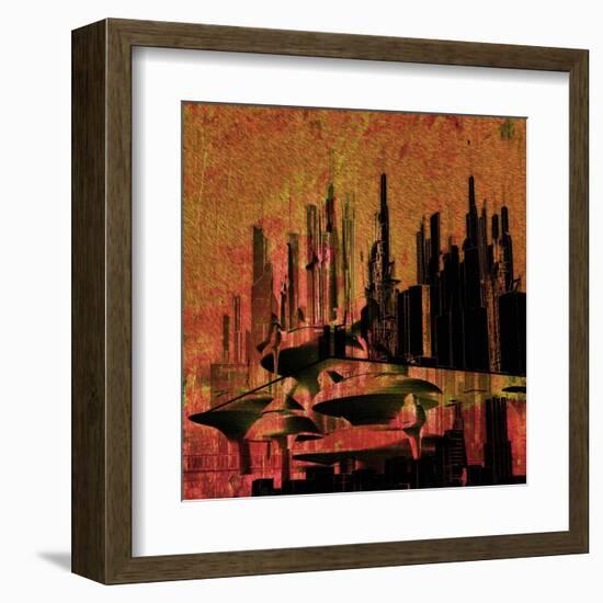 Asbstract City Perspective VI-Jean-François Dupuis-Framed Art Print