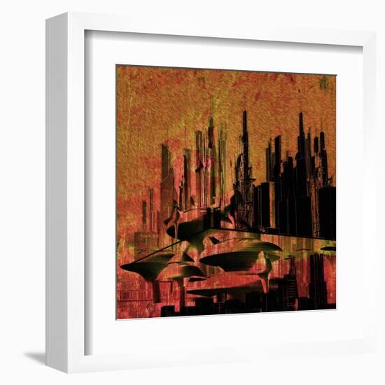 Asbstract City Perspective VI-Jean-François Dupuis-Framed Art Print