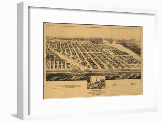 Asbury Park, New Jersey - Panoramic Map-Lantern Press-Framed Art Print