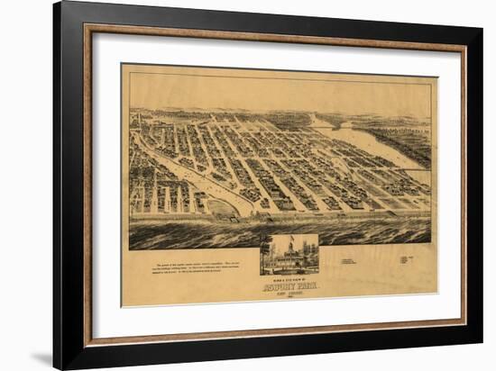 Asbury Park, New Jersey - Panoramic Map-Lantern Press-Framed Art Print