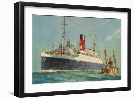 Ascania, Cunard White Star, 1920S-null-Framed Giclee Print