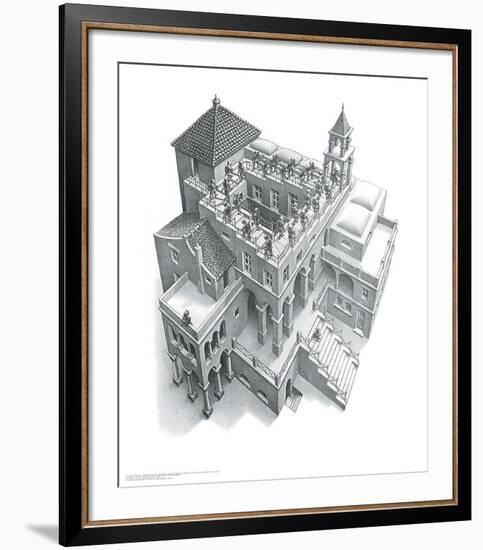Ascending and Descending-M^ C^ Escher-Framed Art Print