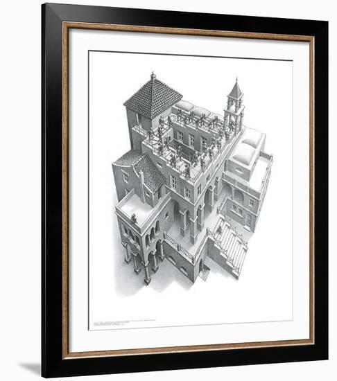 Ascending and Descending-M^ C^ Escher-Framed Art Print