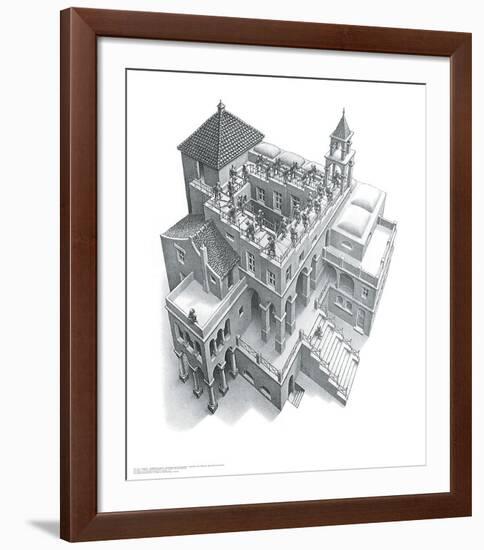 Ascending and Descending-M^ C^ Escher-Framed Art Print