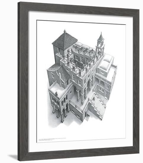 Ascending and Descending-M^ C^ Escher-Framed Art Print