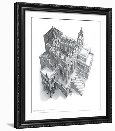 Ascending and Descending-M^ C^ Escher-Framed Art Print