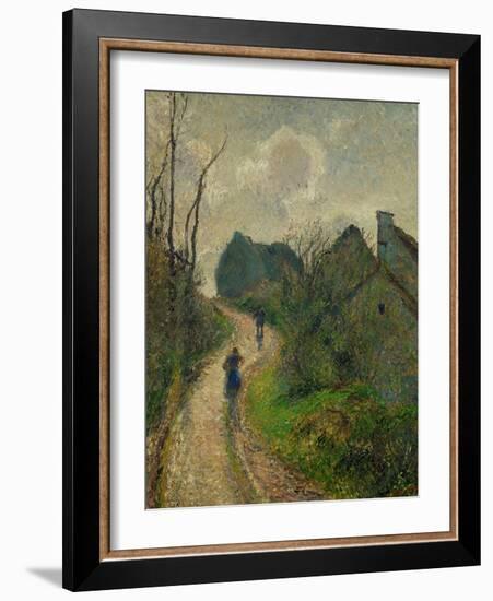 Ascending Path in Osny, 1883-Camille Pissarro-Framed Premium Giclee Print