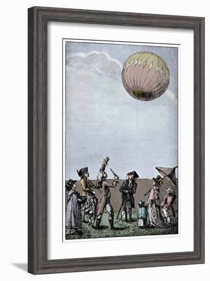 Ascension of a Montgolfier balloon, late 18th century, (1910)-Unknown-Framed Giclee Print