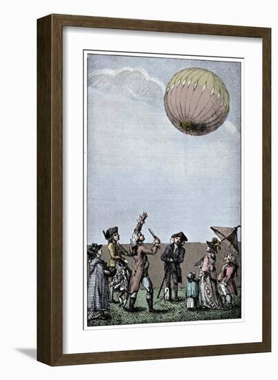 Ascension of a Montgolfier balloon, late 18th century, (1910)-Unknown-Framed Giclee Print